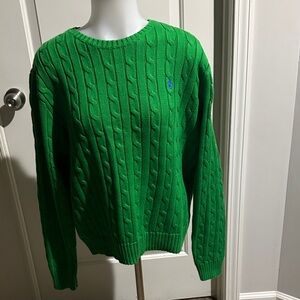 Polo by Ralph Lauren Green Cable Knit Sweater